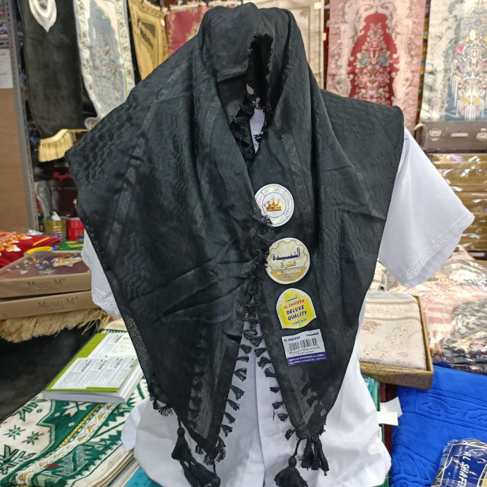 Sorban Sorban Indian Khusus warna Hitam Polos Dan Hitam Putih(G7C5) Sorban Palestina Putih Sorban Ka