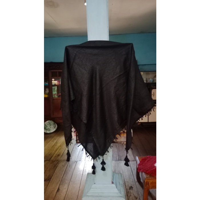 Sorban Sorban Hitam Polos dan Putih Polos Syal - Hitam(U5Z8) Sorban Trompah Sorban Panjang 2 Meter S