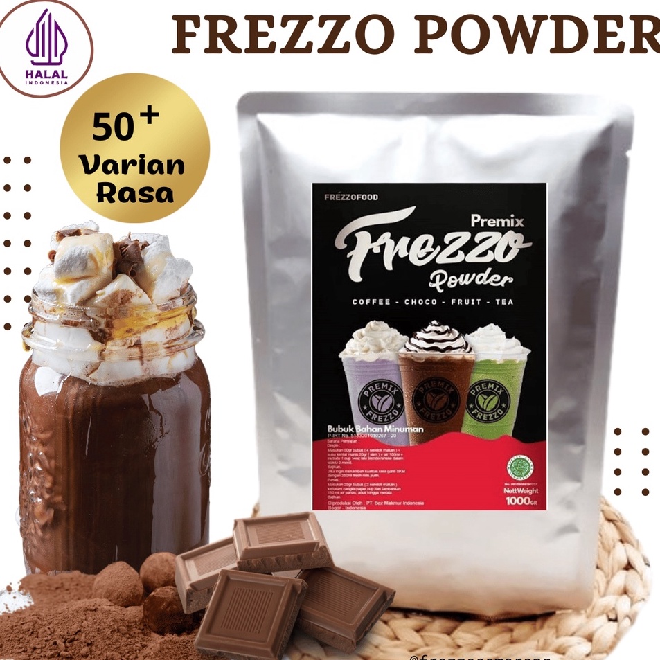 

QYRP2634 1Kg Frezzo Powder Drink | Bubuk Minuman Kekinian | Bubuk Minuman Rasa | Bubuk Minuman Boba | Halal | Bubuk Es Teh Kekinian