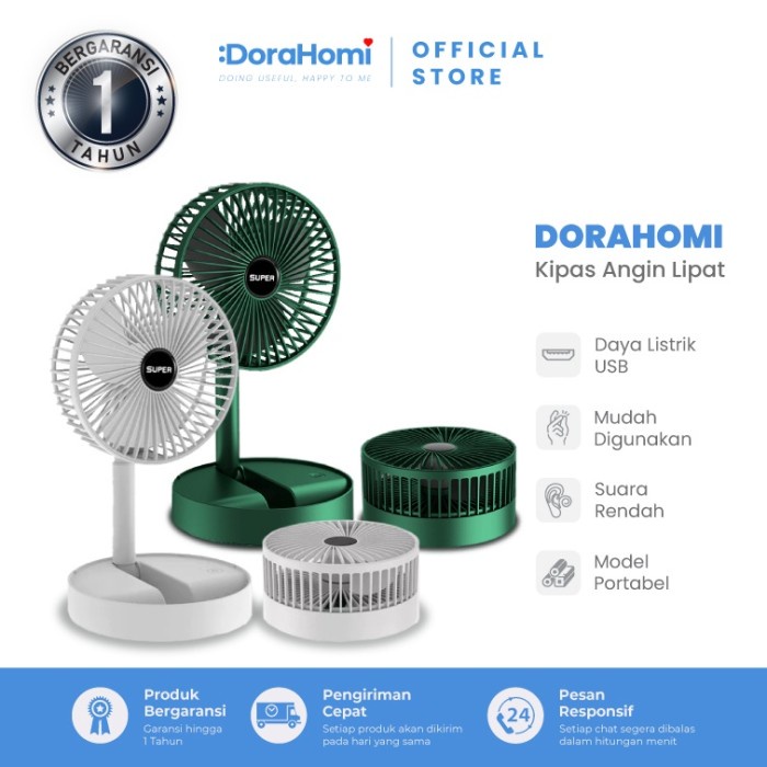 Dorahomi Kipas Angin USB Portable Lipat Mini - Kipas Angin Mini