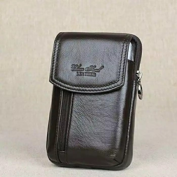 ✨Ready Sarung Hp Pinggang Kulit Asli Dompet Hp Tas Selempang Mini 3230 Bisa Sameday