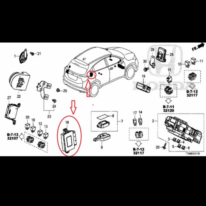 sensor rem parkir elektrik / Electronic Parking Brake Honda HRV Ori BEST DEAL