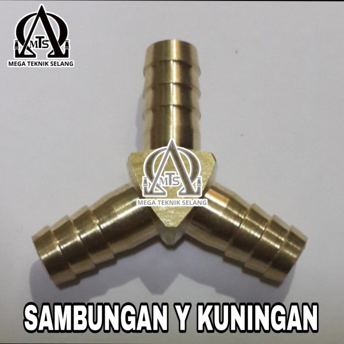 Sambungan Y Kuningan 6 MM 1/4" Sambungan Selang Cabang 3 terbaik