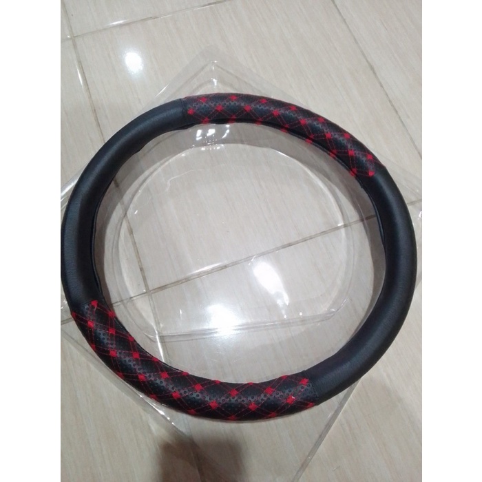 Sarung Stir / Cover Stir Original Kulit Benang Mobil Yaris Lama terpercaya