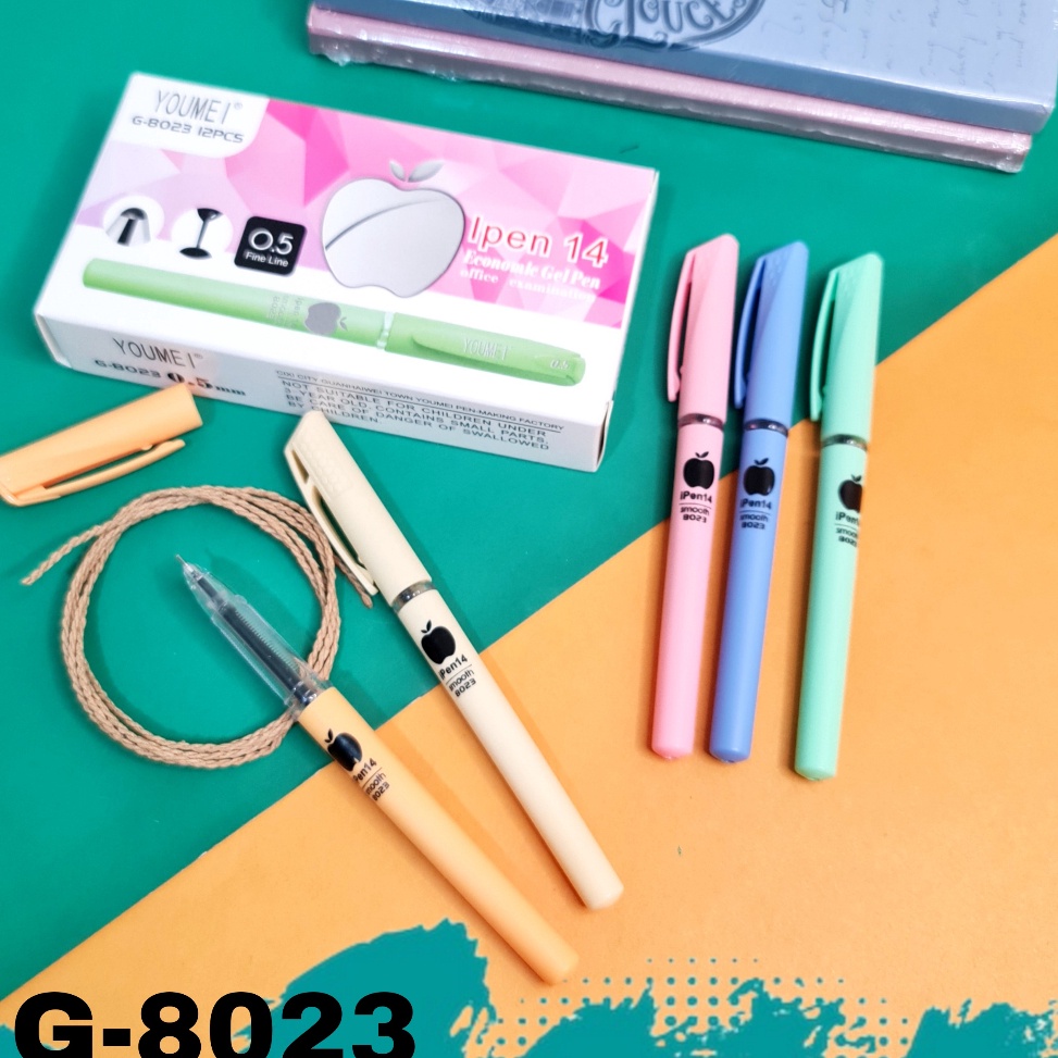 

GKPH2797 GG Bolpen Gel 0.5mm G-8003 Apple(12pc) / Pulpen Tinta / Pulpen Gel /Pen Jel/Balpen/Ballpoint