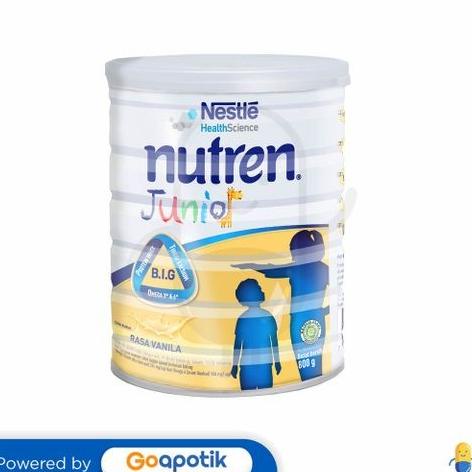 

NUTREN JUNIOR SUSU BUBUK ANAK USIA 1-10 TAHUN 800 GRAM KALENG