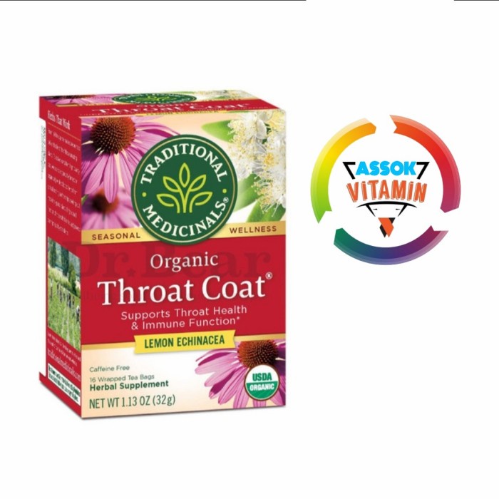 

Traditional Medicinals Throat Coat Organic - 16 Tea Bags