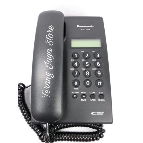 Telepon Kabel Panasonic KX-T7703 Hitam Pesawat Telepon Rumah T7703