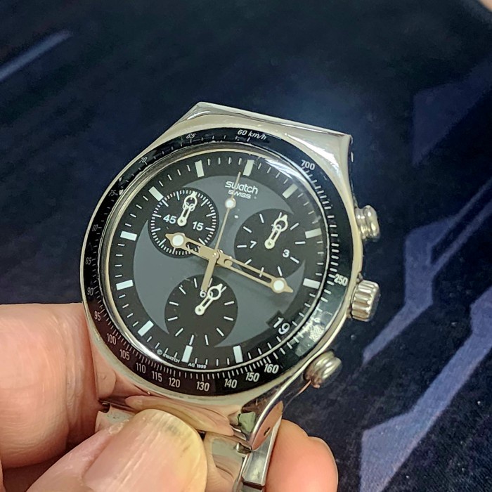 Jam tangan SWATCH Chronograph Irony YCS410GX Swiss Made ORIGINAL -2701c