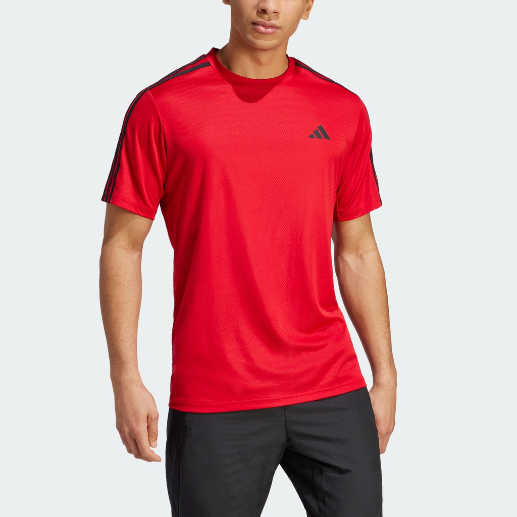 adidas TRAINING T-Shirt Training 3-Stripes Train Essentials Pria Merah IM4380