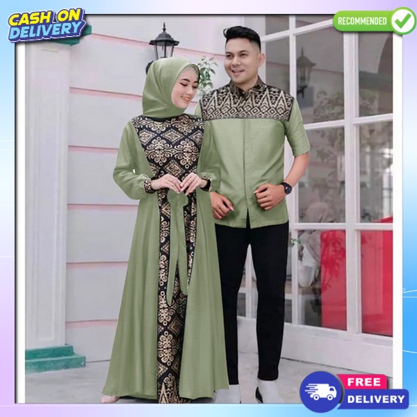 Pasangan Satu Pasang Kapel Cople Baju Gams Couple Ghamus Copel Games Kopel Gamis Kapelan Keluarga Le