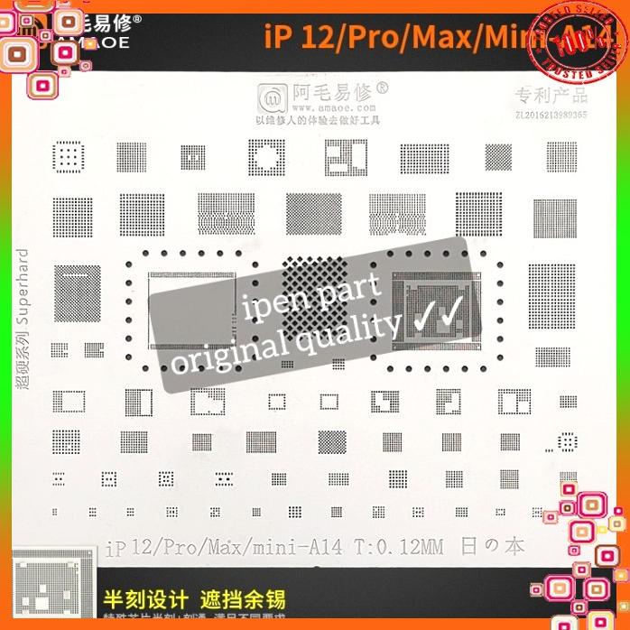 Plat Cetakan Iphone 12 Pro Max A14 Original Amaoe Bga Stencil