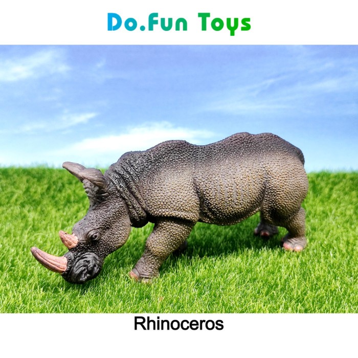 Rhinoceros New Animal Figure / Miniatur Mainan Binatang Badak Ready