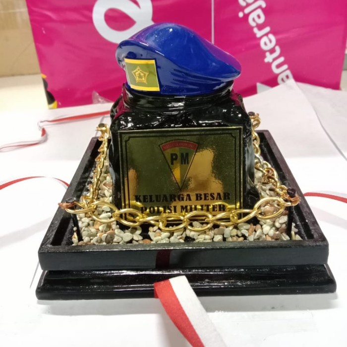 Miniatur Baret Polisi Militer Patung Miniatur Mobil Baret Pm Ready