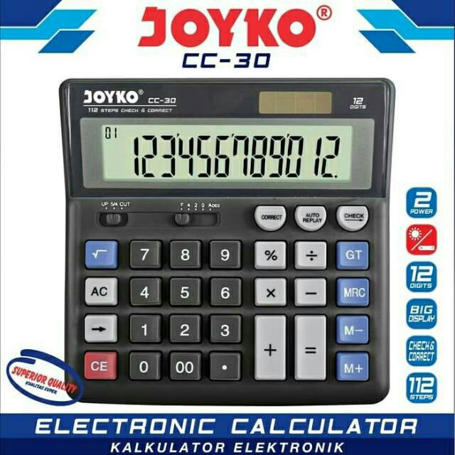 

Kalkulator/Calculator Joyko Cc-30 Che Correct 12 Digit