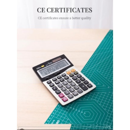 

Deli Calculator Metal-12 Digits 120 Steps Che Dual Power Gold E1629