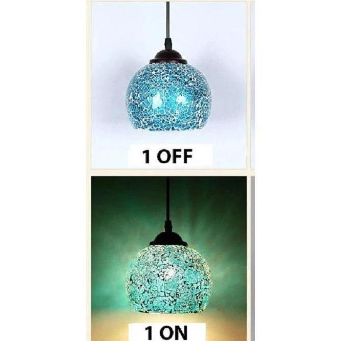 Lampu Mozaik Turki Atau Lampu Hias Atau Lampu Gantung Bulat Yaumiga