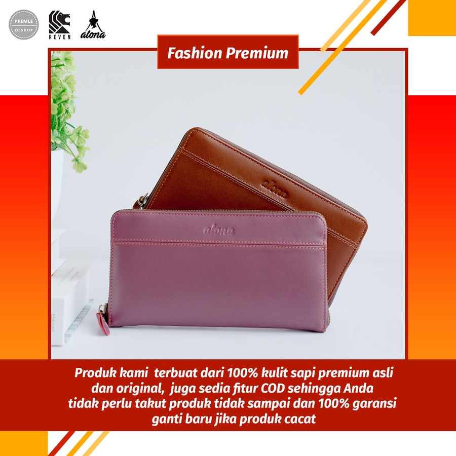 Dompet Wanita Branded Kulit Asli Original Dompet Wanita Panjang Imut