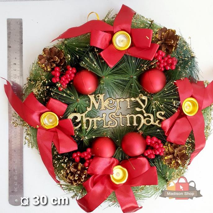 

Trend Krans Natal Tempat 4 Lilin Advent Doa Dekorasi Christmas Wreath Gift Berkualitas