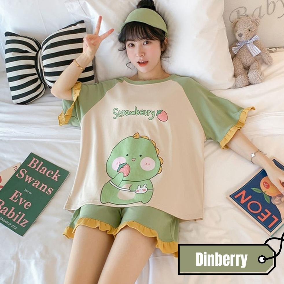 Populer RG Setelan Baju Tidur Wanita HP ( L, XXL, 3XL, 5XL ) Bahan Katun Jersey/ Setelan Celana Pend