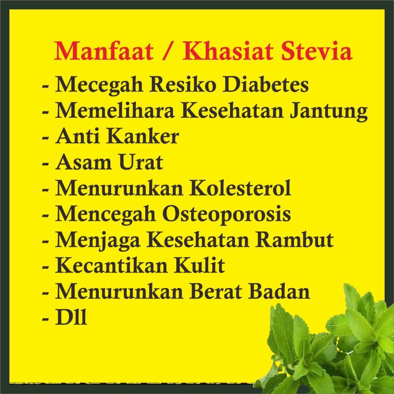 

Gula Stevia Cair Isi 250 Ml Pemanis Rendah Kal