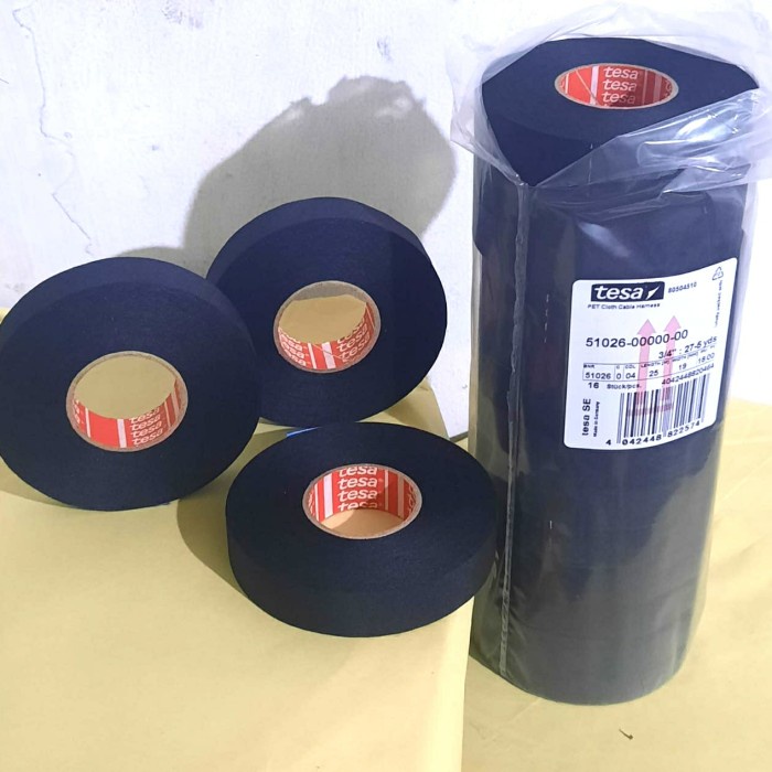 TESA TAPE 51026 LAKBAN ISOLASI KAIN KABEL OTOMOTIF WIRING HARNESS
