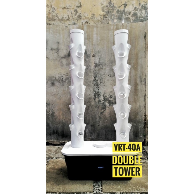 Instalasi Hidroponik Vertikultur 2 Tower 40 LT