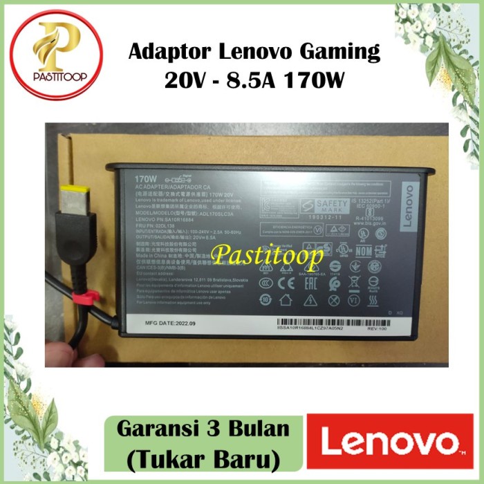 Adaptor Charger Lenovo Legion 5 20V - 8.5A 170Watt Original