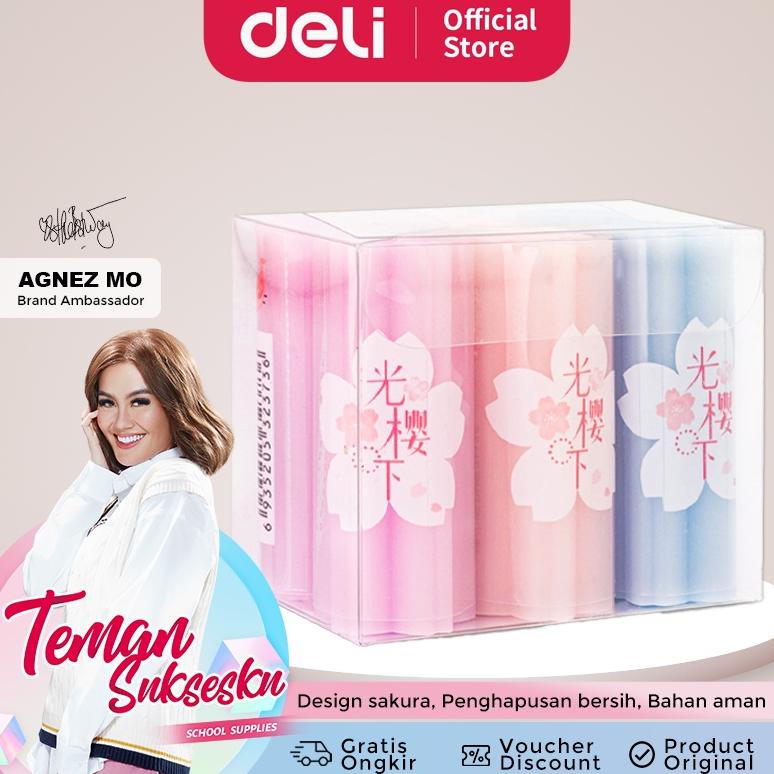 

Deli Eraser / Penghapus PVC Desain Bunga Sakura Menghapus dengan Bersih 71136