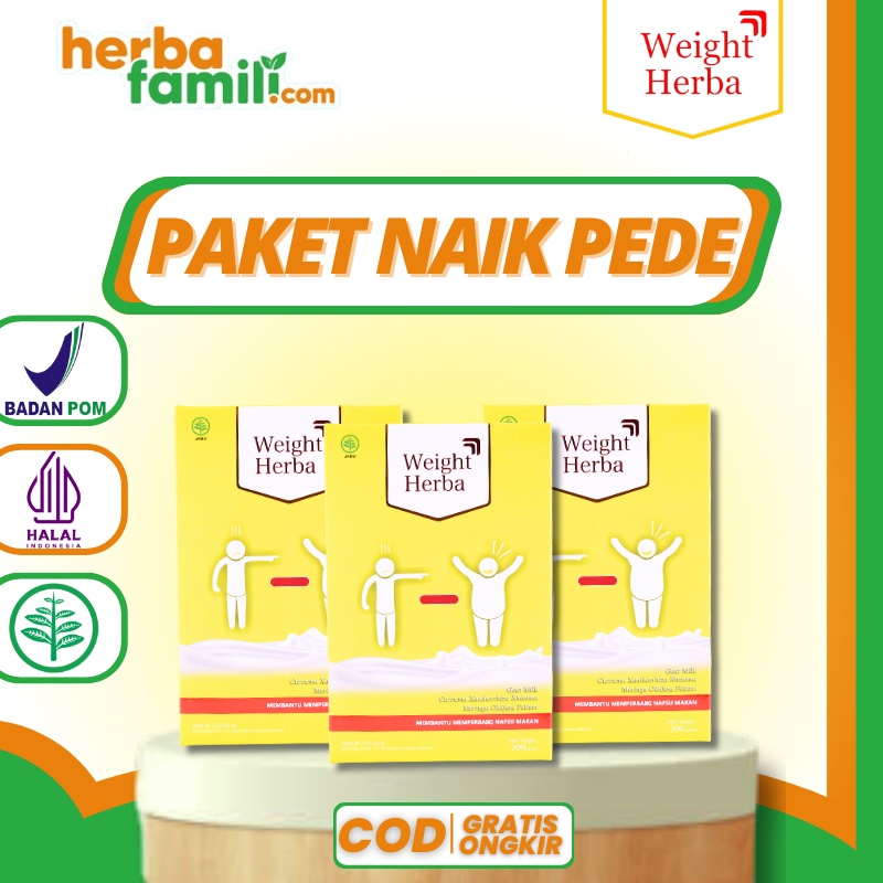 

3 BOX WEIGHT HERBA ORIGINAL 100% ORI | Susu Penggemuk Badan Berat Badan Naik Alami Menambah Berat Badan WEIGHTHERBA