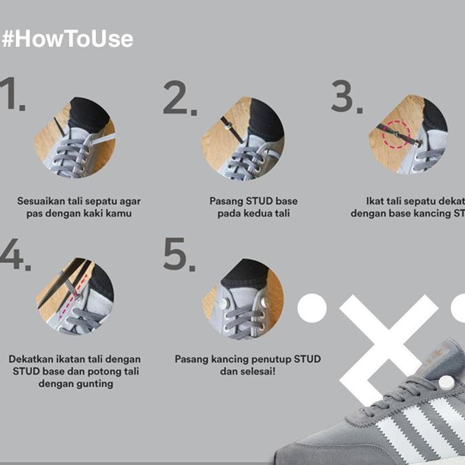 

| studlace - kancing untuk tali sepatu (stud only)