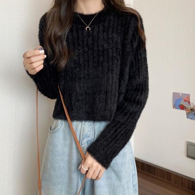 Import Turtleneck Korean Sweater Bulu Baju Rajut Bulu Halus Elastis