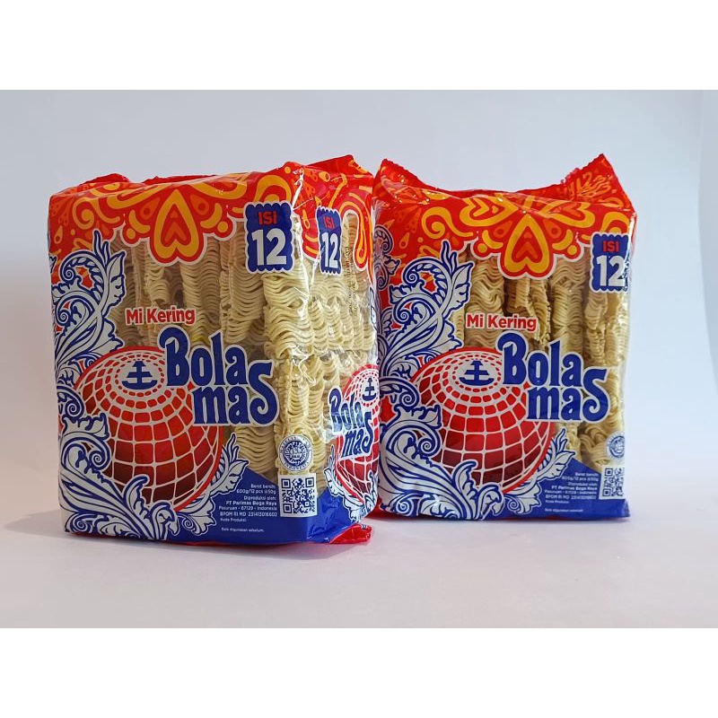 

Bola mas mie kering isi 12 keping x 50gr mi instan