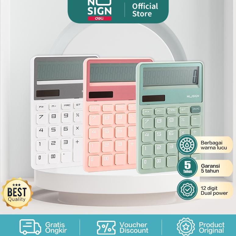 

Nusign Desktop Calculator / Kalkulator Meja Berbagai Warna Pastel Lucu 12 Digit Dual Power ENS042