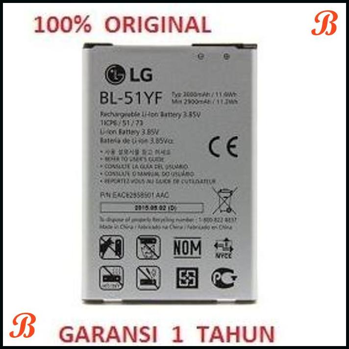 100% ORIGINAL BATTERY LG BL-51YF LG G4 G4 DUAL G4 STYLUS X MACH | BTR