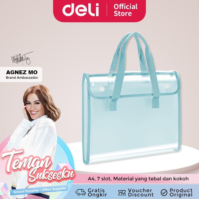 

Deli Document Bag / Tas Folder / Tas Dokumen Transparan dengan 7 Pembagi Bahan Tebal PM308