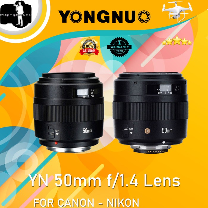 Yongnuo Yn 50Mm F1.4 For Canon Nikon - Yn50Mm F1.4 For Canon Nikon Ready!!!