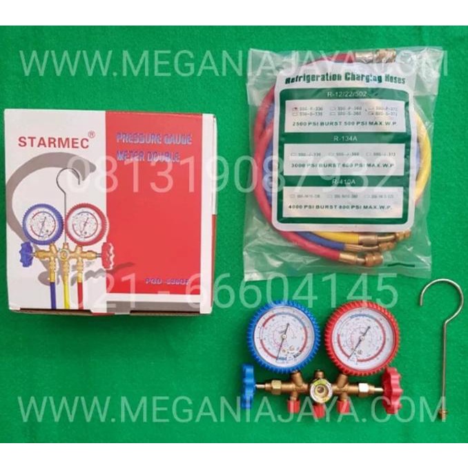 Double Manifold Starmec | Analizer | Testing Manifold | Alat Isi Freon