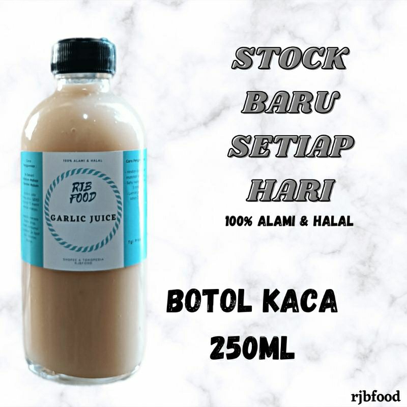 

250Ml Jus Bawang Putih Tunggal Jahe Merah Lemon Madu Hutan Cuka Apel Bahan Ala (Botol Kaca)