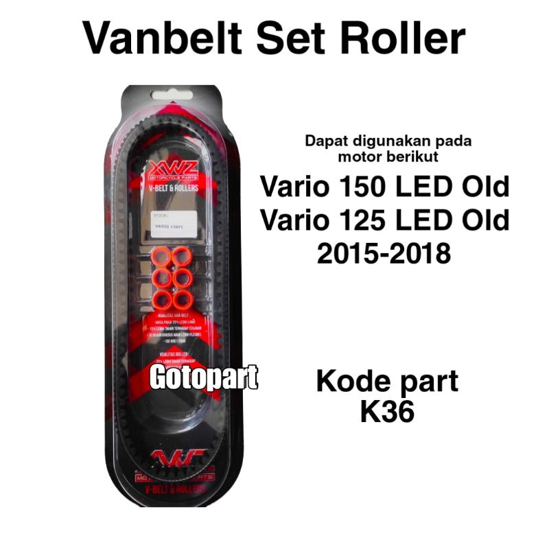 Vanbelt Vario 150 / 125 LED old 2015-2017 K36 vanbel V-Belt panbel Vario 150 LED Vario 125 LED