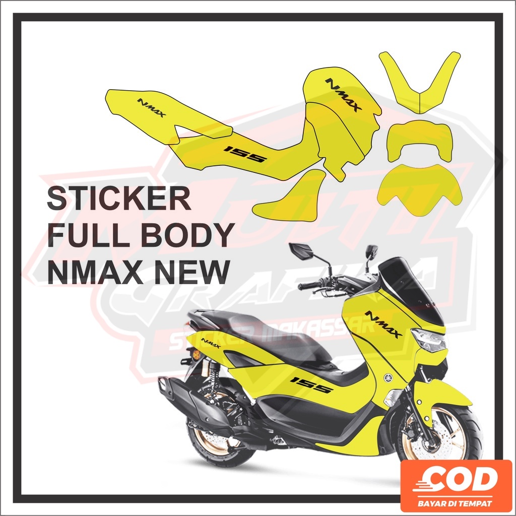 Stiker Decal Motor YAMAHA NMAX NEW Full Body Sticker NMAX Baru Motif Polos   Bisa COD