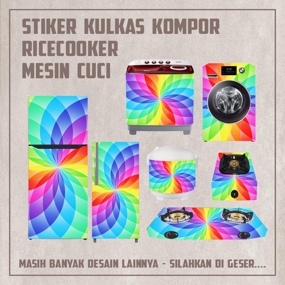 Sticker Rice cooker ukuran kecil besar Stiker Mesin cuci  Stiker Kulkas Stiker Kompor