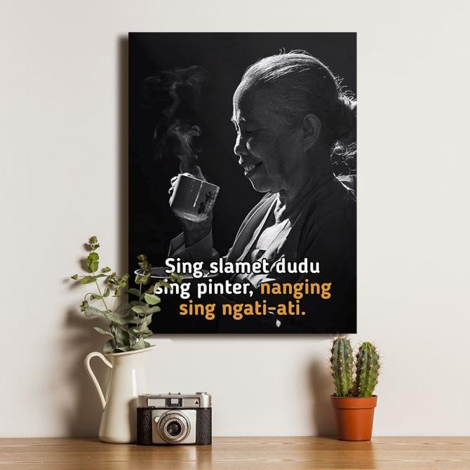 %%%%] Poster Kata Bijak Jawa Javanese Quotes - Dekorasi Hiasan Dinding Kayu