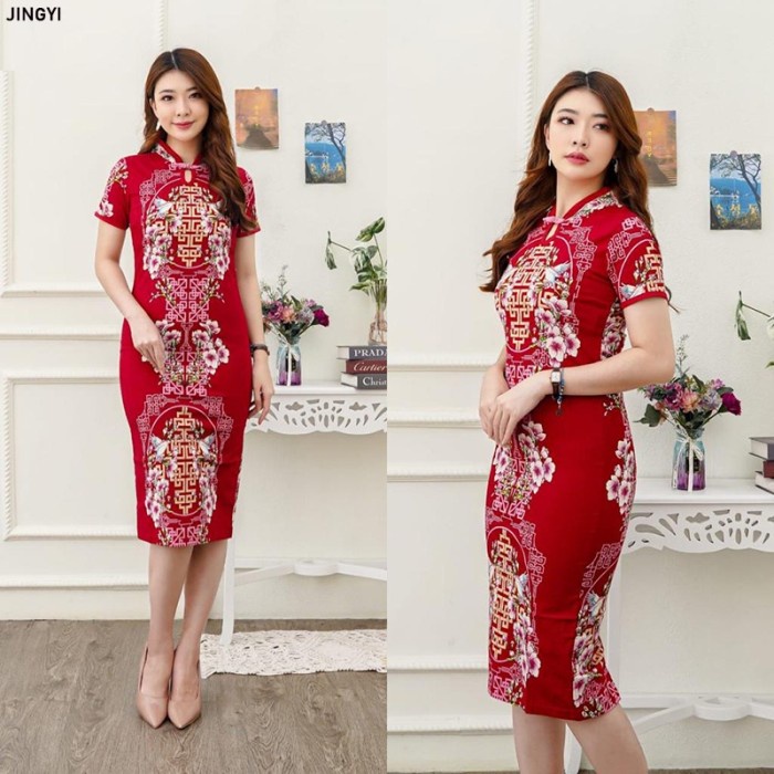 Early- Jingyi Cheongsam Batik Couple Qipao Dress Batik Modern Seragam Family