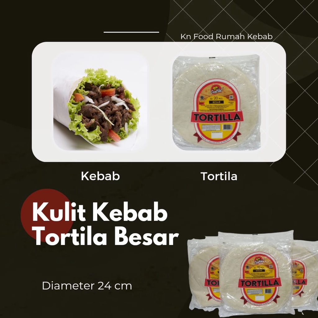 

Tortila Besar - Kulit Kebab Diameter 24 Cm