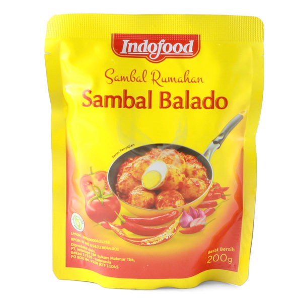 

Indofood Sambal Balado 200G - Red Chilli Sauce - Sabel Rumahan Cabe Balado Merah - Kemasan Pouch