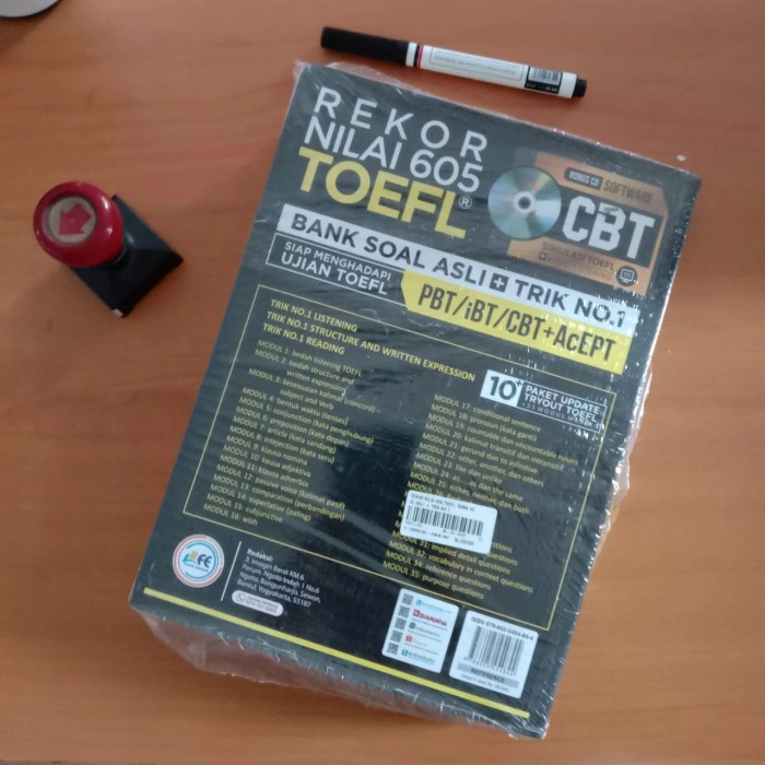 

NEW BUKU REKOR NILAI 605 TOEFL TERLENGKAP