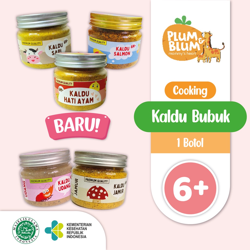 

Plum & Blum Kaldu Mpasi Kaldu Sapi Kaldu Ayam Kaldu Jamur - 100 Gram Kaldu Mpasi Plum Blum