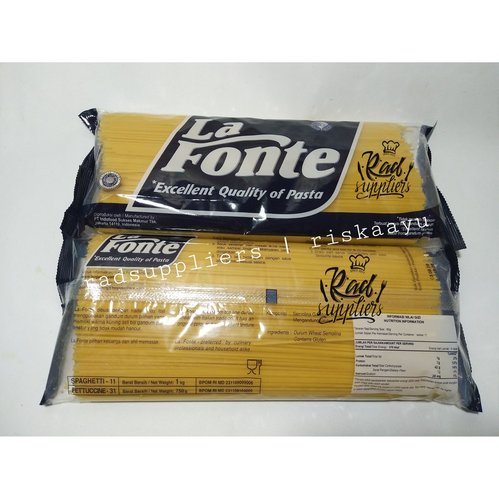 

La Fonte Spaghetti 1Kg, Spaghetti La Fonte 1Kg.. Spesial Price.... !