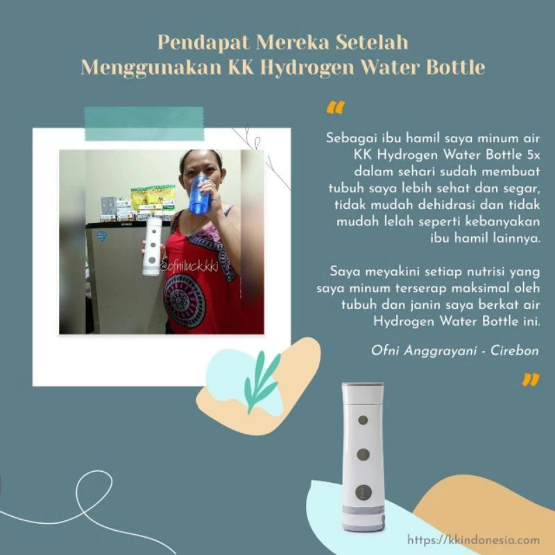 Promo botol pengubah air menjadi hidrogen KK Hydrogen Water Bottle